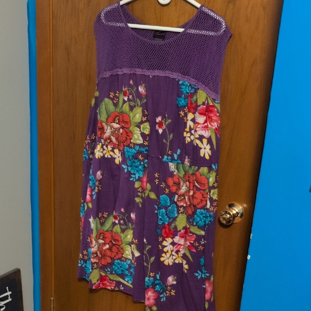 Torrid Purple Floral Mini Dress